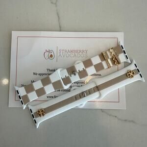 Apple Smart Watch Band NEW Strawberry Avocado White & Nude